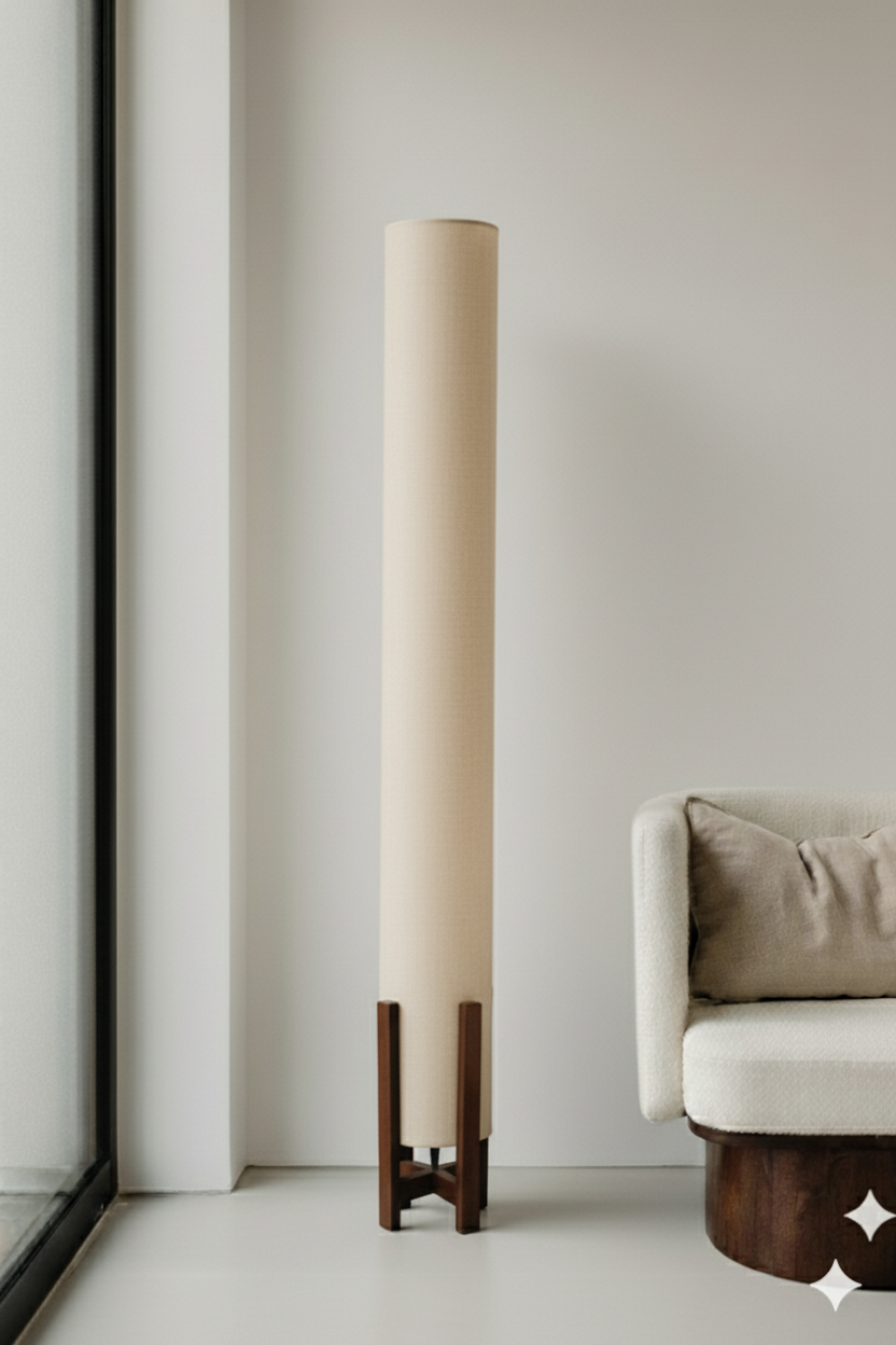 Modern Beechwood Floor Lamp