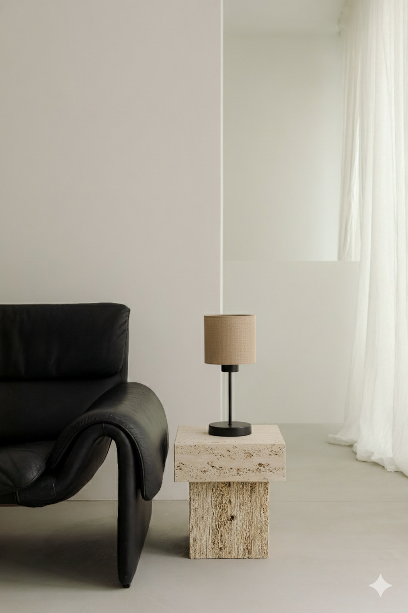 Steel Long Candle Table Lamp