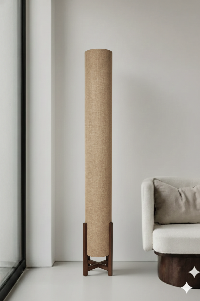 Modern Beechwood Floor Lamp