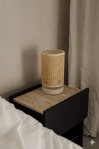 Cane Webbing Table Lamp: Natural Texture