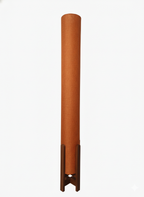 Modern Beechwood Floor Lamp in Burnt Orange