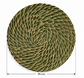 Olive Swirl Green Pottery Wall Plate