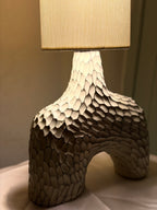 Arco Textured Pottery Table Lamp