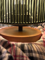 Green Jute Woven Rope Table Lamp: Wood Base