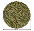 Olive Swirl Green Pottery Wall Plate