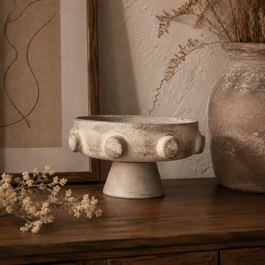 Sculptural Pedestal Bowl