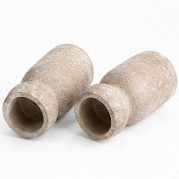 Terra Stone Candle Holders – Set of 2