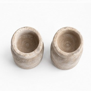 Terra Stone Candle Holders – Set of 2