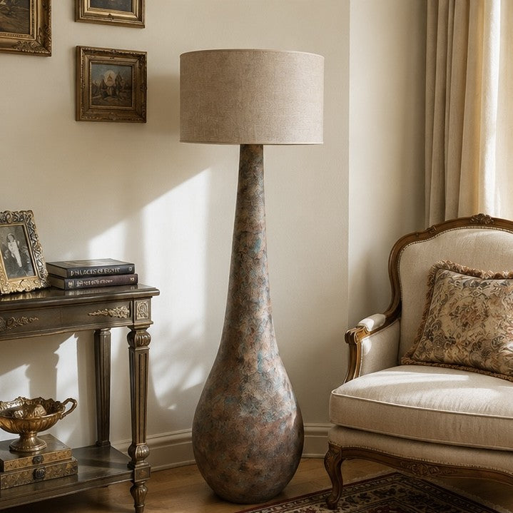 Terra Patina Pottery Floor Lamp