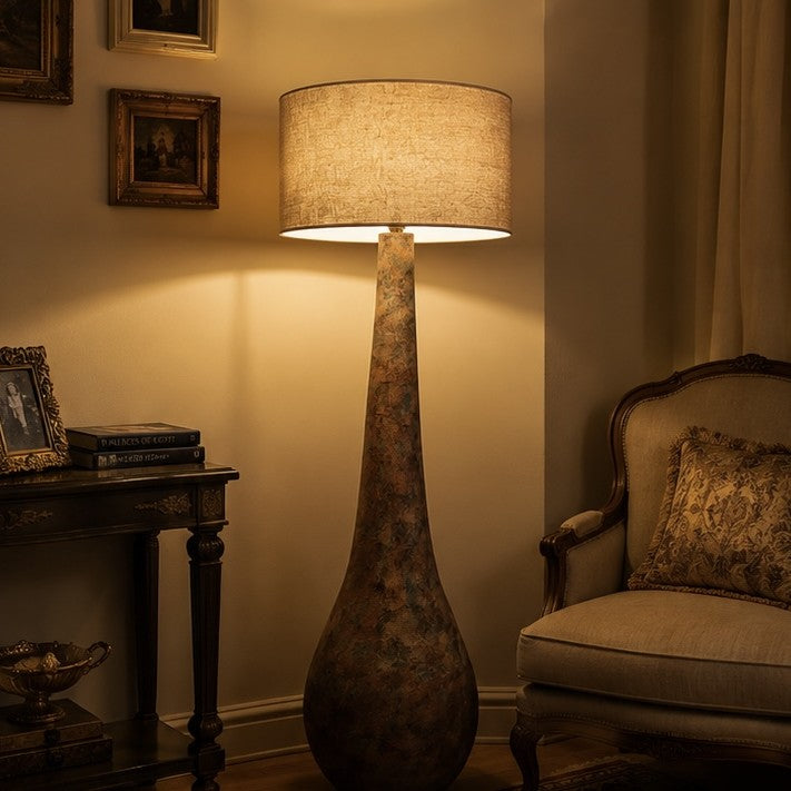 Terra Patina Pottery Floor Lamp