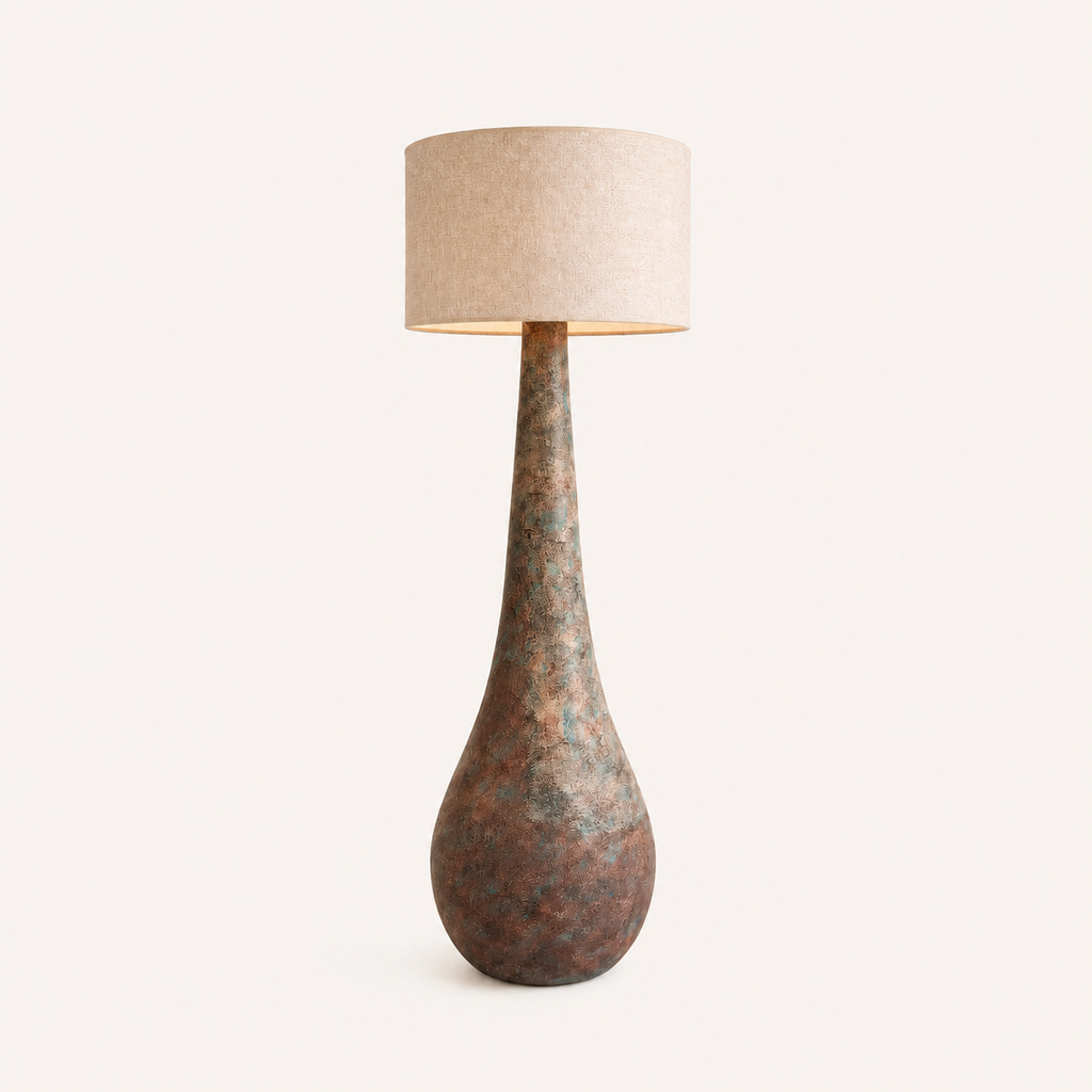 Terra Patina Pottery Floor Lamp