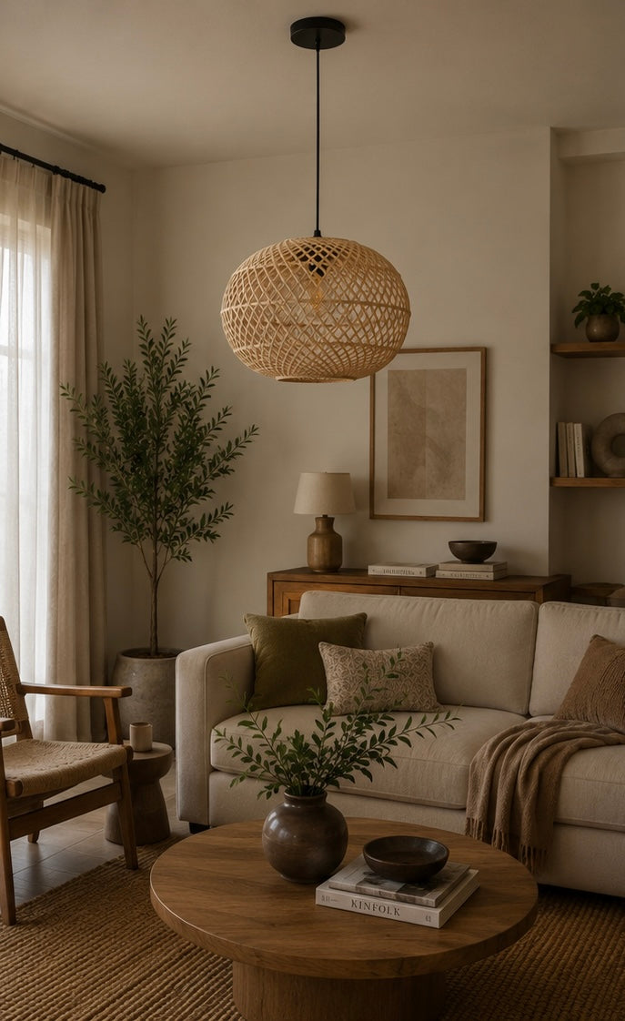 Solara Woven Rattan Pendant Light