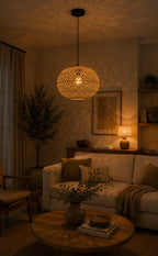 Solara Woven Rattan Pendant Light