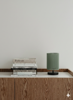 Green Jute Woven Rope Table Lamp: Metal Base