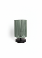 Green Jute Woven Rope Table Lamp: Metal Base