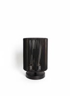 Black Jute Woven Rope Table Lamp: Metal Base