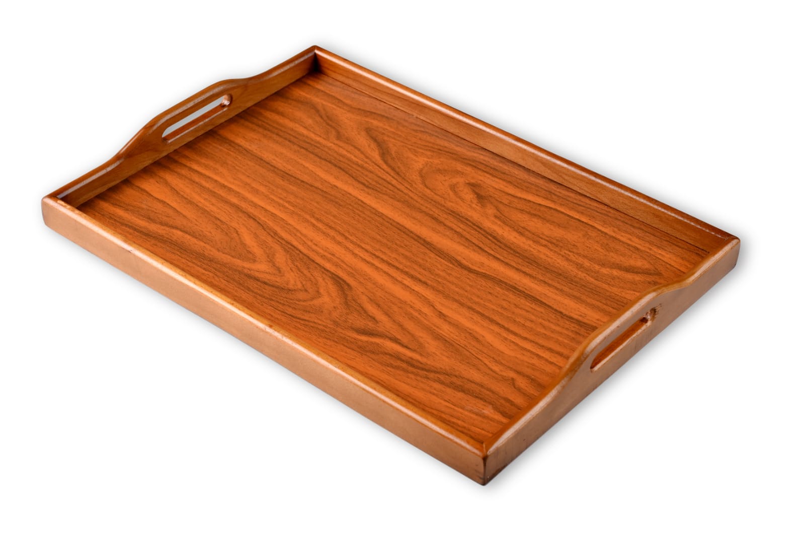 Wooden Tray – Red Walnut Look Wood Finish Edition