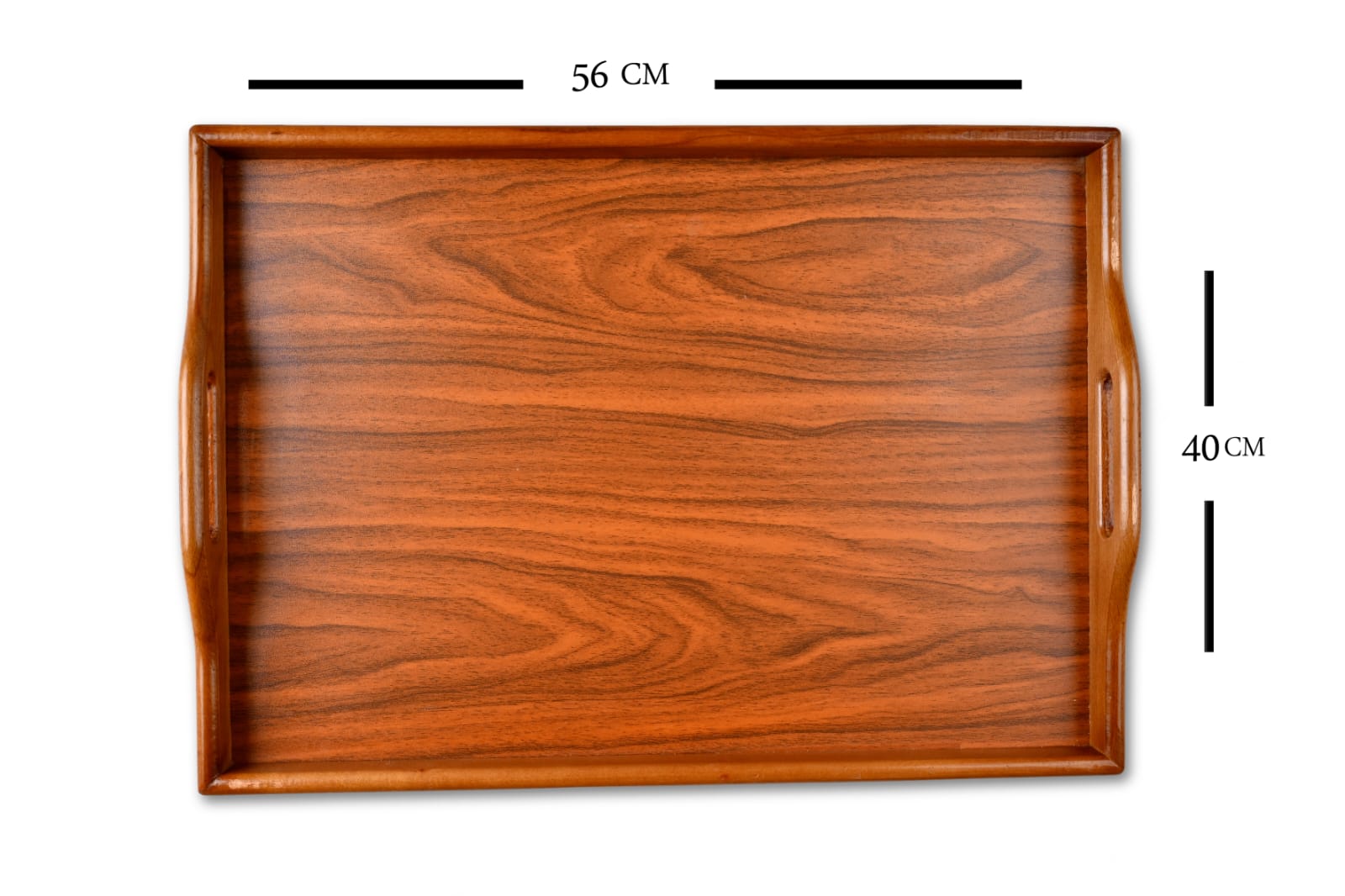 Wooden Tray – Red Walnut Look Wood Finish Edition