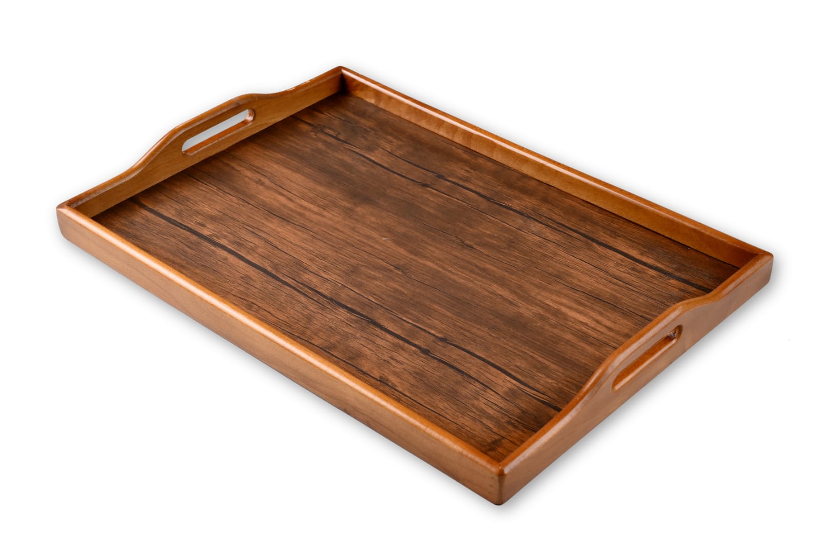 Wooden Tray – Walnut Look Wood Finish Edition