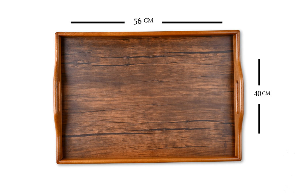 Wooden Tray – Walnut Look Wood Finish Edition