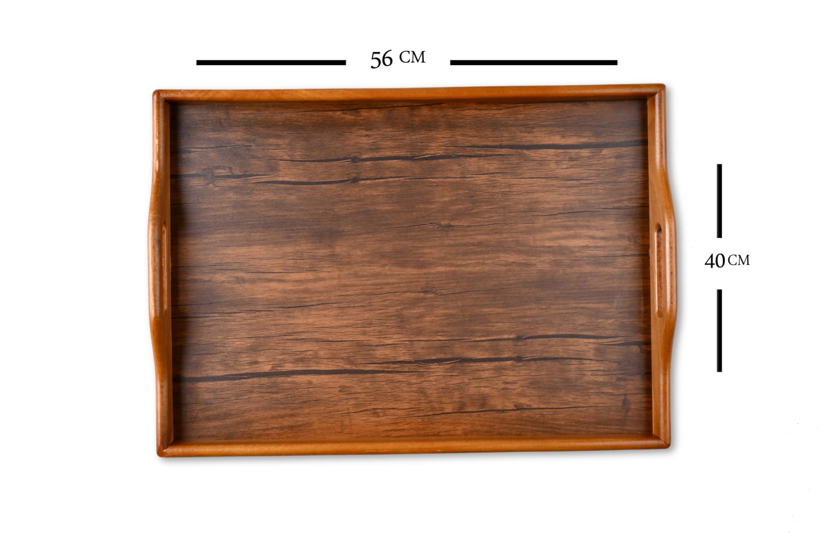 Wooden Tray – Walnut Look Wood Finish Edition