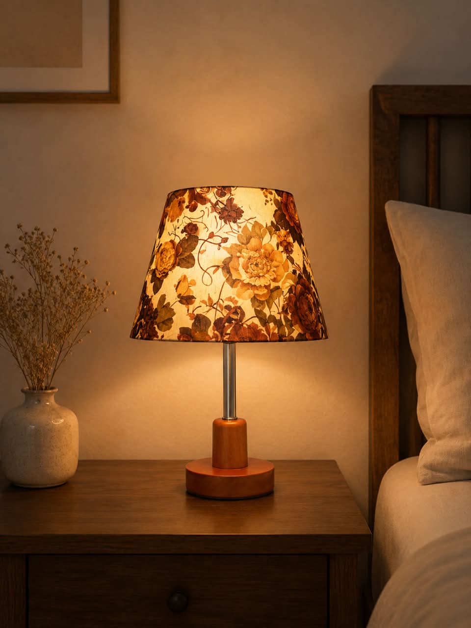 The Autumn Bloom Vintage Floral Table Lamp