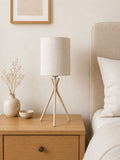 The Apex Tall Cylinder Table Lamp - Off White Base