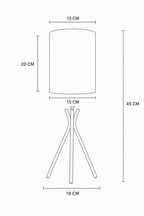 The Apex Tall Cylinder Table Lamp - Off White Base