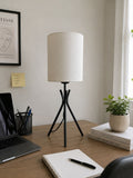 The Apex Tall Cylinder Table Lamp - Black Base