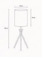 The Apex Tall Cylinder Table Lamp - Black Base