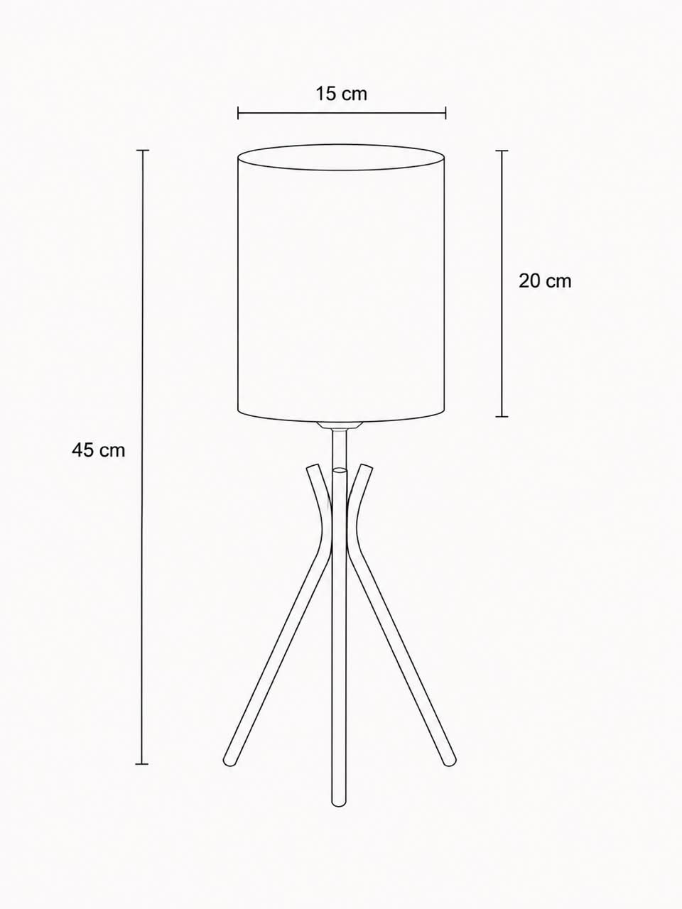 The Apex Tall Cylinder Table Lamp - Black Base
