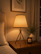 The Apex Antique Woven Jute Table Lamp - Brass Base