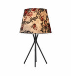 The Apex Baroque Gothic Floral Table Lamp - Black Base