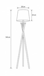 The Apex Wood Mid-Century Tripod Floor Lamp