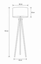 The Apex Wood Drum Tripod Floor Lamp