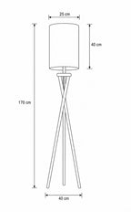 The Apex Wood Cylinder Tripod Floor Lamp