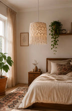The Macrame Fringe Drum Pendant