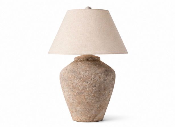 Poetry Textured Ceramic Table Lamp – Rustic Elegance