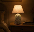 Verde Bloom Ceramic Table Lamp – Artistic Elegance