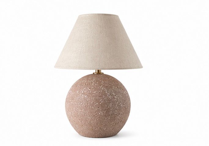 Terra Sphere Ceramic Table Lamp – Organic Minimalism