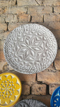 Frosted Star Pottery Wall Plate