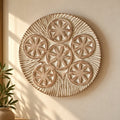 Ivory Rosette Pottery Wall Plate