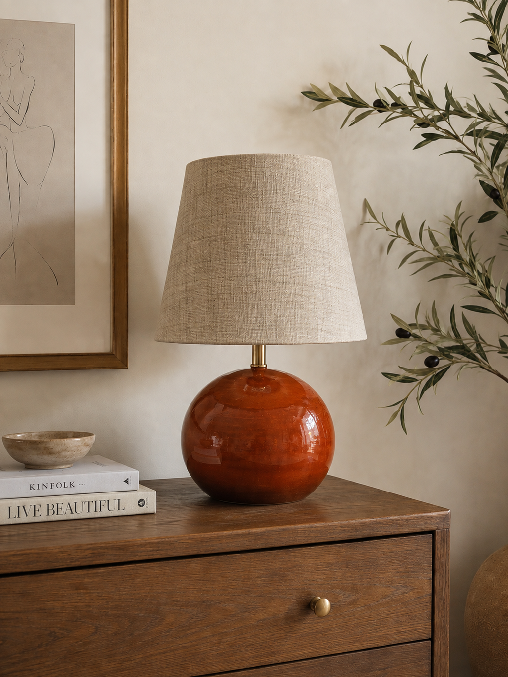 Amber Grove Wooden Table Lamp – Warm Natural Elegance