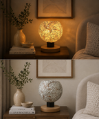 Moonstone Mosaic Table Lamp – Neutral Elegance