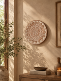 Terracotta Sunburst Pottery Wall Art