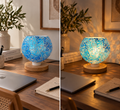 Azure Mosaic Table Lamp – Ocean Glow