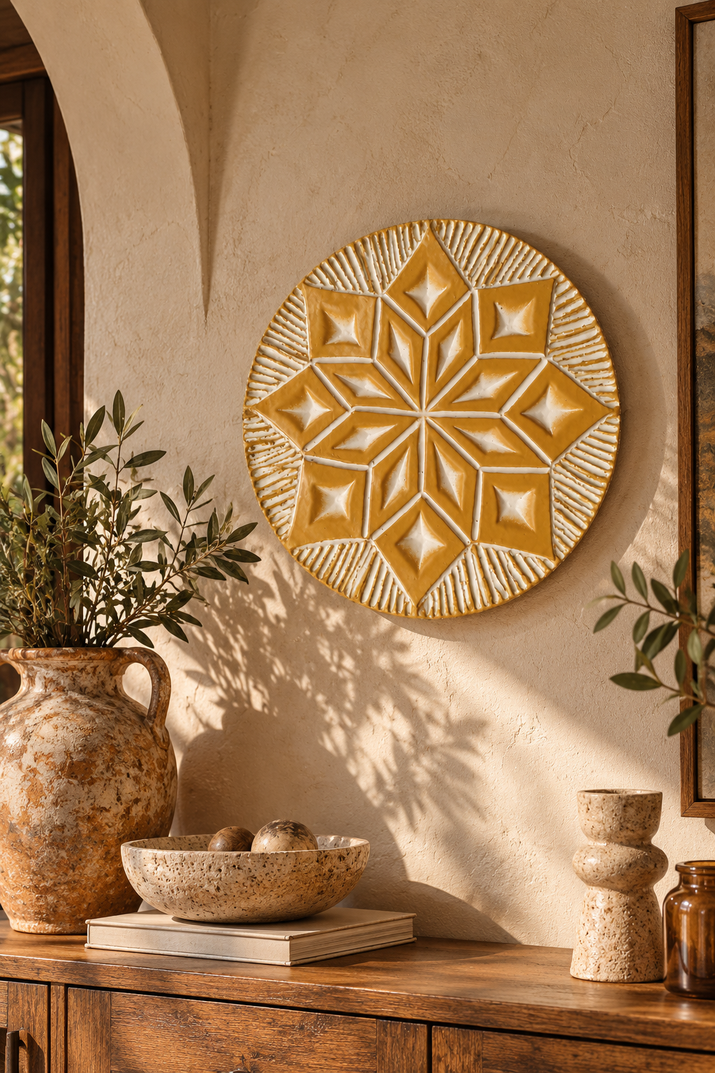 Golden Star Pottery Wall Art