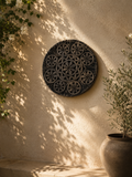 Obsidian Mandala Pottery Wall Art