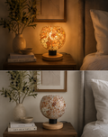 Amber Mosaic Table Lamp – Sunset Warmth