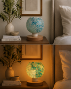 Aqua Mosaic Table Lamp – Coastal Glow